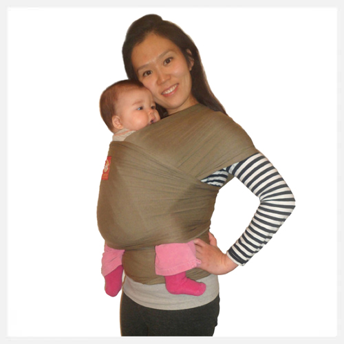 Hana-Baby-Wrap-Carrier-in-Olive Organic Bamboo and Cotton