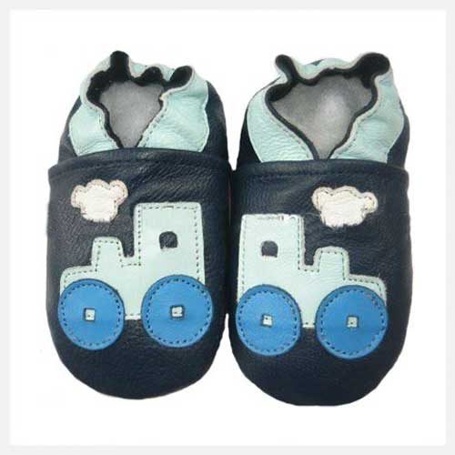 Softies Baby Shoes - Blue Locomotive Soft Sole