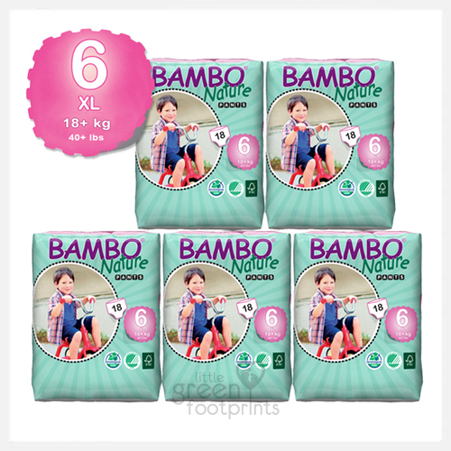 Bambo Nature – Size 6+ – Eco Disposable Training Pants XL 18+kgs – Bulk Buy (90pants)