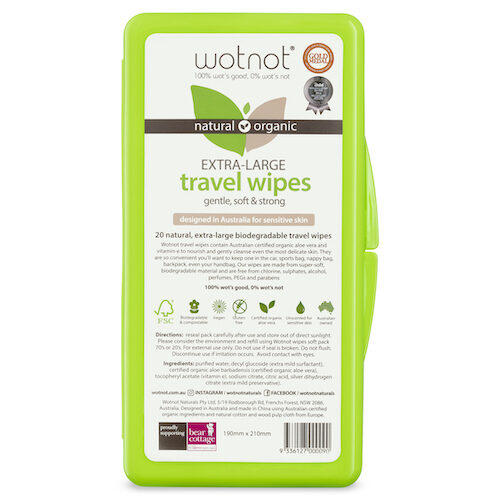WOTNOT - Baby Wipes Travel Pack 20pk