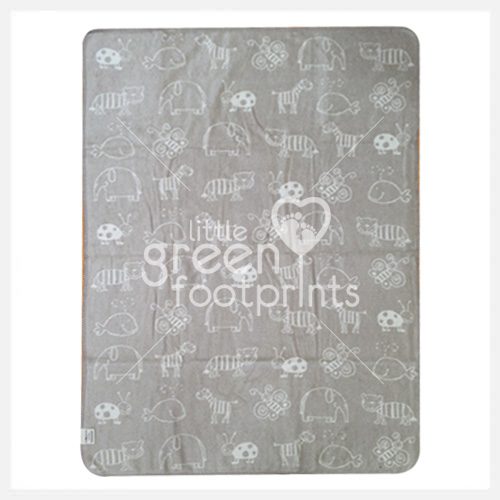 David Fussenegger - Off White Animals - Panda Cot Blanket