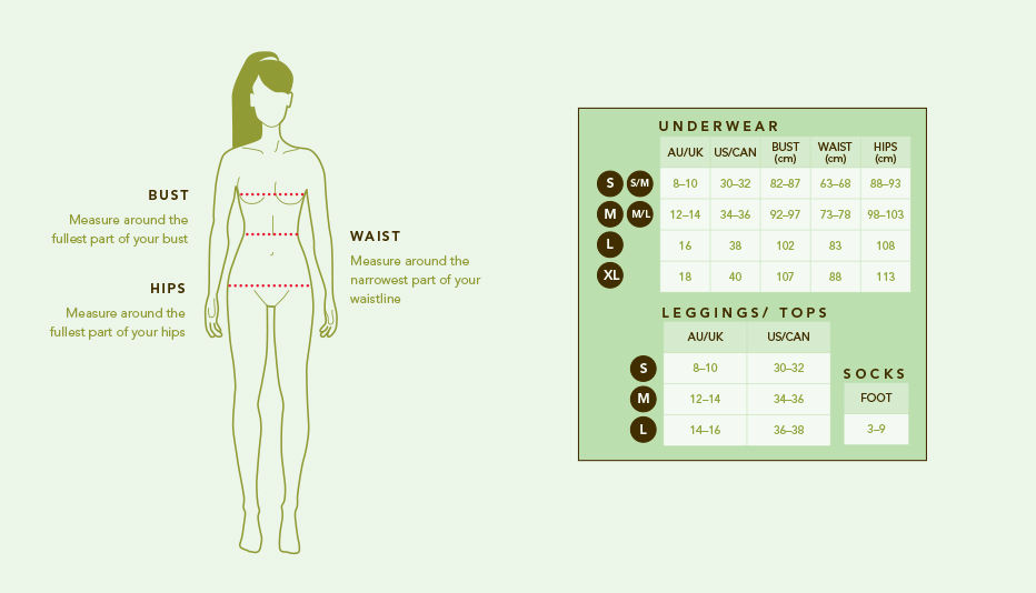 Boody-Bamboo-Size-Guide