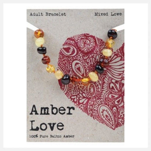 Amber Love - Bracelet Mixed (Adult) 20cm - Little Green Footprints