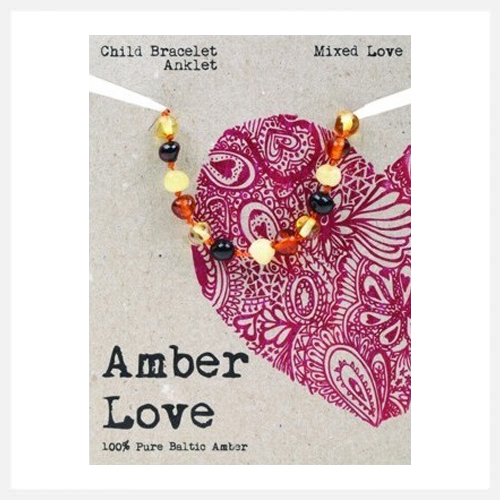 Amber Love Bracelet:Anklet Mixed (Child) 14cm