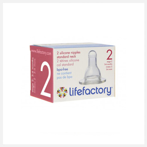 Lifefactory Stage 2 Nipples (3-6 month) Pack of 2