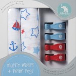 All4ella-pram-peg-muslin-wrap-set-blue-red-stars-nautical