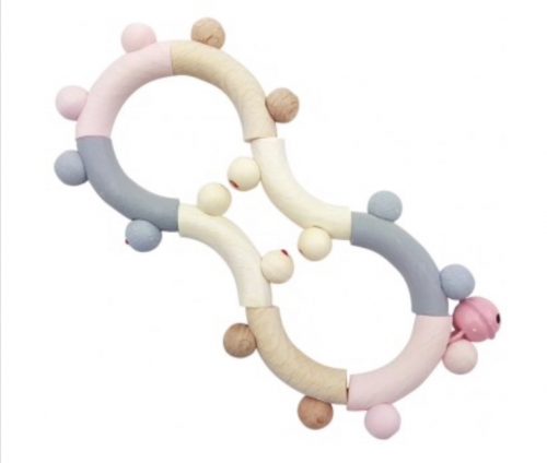 Hess-spielzeug- natural pink rattle