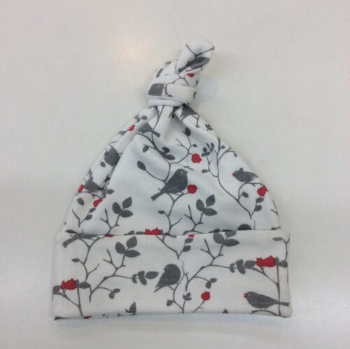 Tiny Twig - Organic Knotted Beanie - Little Birds