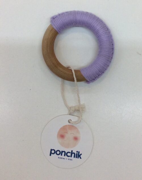 Ponchik-knitted-teether-toy-Purple